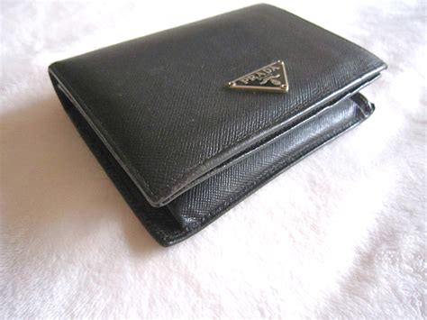 Prada black saffiano wallet